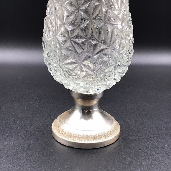 Vintage NORLEANS Wine Claret Decanter Silver Plate Cut Glass Made in Italy - Picture 4 of 13